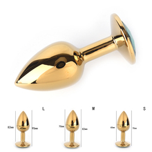 Anal Sex Products Gold Stainless Steel Butt Anal Plug With Diamond Crystal Metal Adult Sex Toys For Men Women 2024 - buy cheap