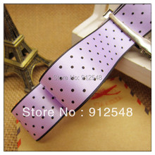 Purple Grosgrain Ribbon for Gifts Wrapping Crafts 1" (25mm) Black Polka Dot Fabric Ribbon 10yd DIY Handmade Sewing Hair Banding 2024 - buy cheap