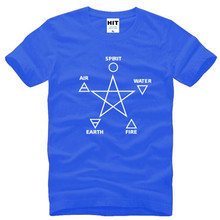 Camiseta com cinco elementos e pentagrama 30stm, camiseta masculina de algodão com manga curta, gola redonda, camisa legal 2024 - compre barato