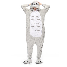 Pijama de flanela unissex totoro, macacão de animal quente para cosplay, adulto e feminino 2024 - compre barato