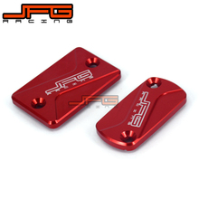 Jfg cnc liga dianteiro & traseiro freio reservatório de fluido capa para honda crf250l crf250m 2012-2019 bicicleta da sujeira motocross motocicleta 2024 - compre barato