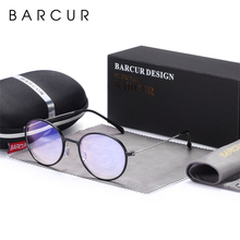 BARCUR-gafas redondas para ordenador, lentes con filtro Anti luz azul, óptica, bloqueo UV, para videojuegos, nuevas 2024 - compra barato