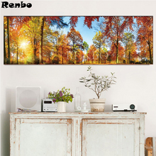 Full 5D DIY Diamond Painting Natural landscape Diamond Embroidery Autumn forest Mosaic Picture Pastes Needlework Decor B352 2024 - buy cheap