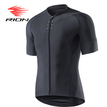 RION Cycling Men's Bike Black Reflective Jerseys Short Sleeves Summer Motocross Mountain Bike Downhill Racing Road Bicycle Tops 2024 - buy cheap