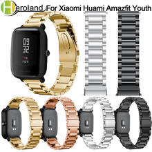 20mm Bracelet Wrist Band for Amazfit Steel Belt Strap for Xiaomi Huami Amazfit Bip Youth Smart Watch Strap Metal Stainless Steel 2024 - buy cheap