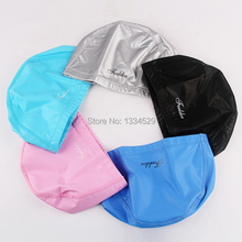 Free size Waterproof PU Fabric Swim Cap Protect Ears Long Hair Sports Swimming Cap For Men &Women Adults 2024 - buy cheap