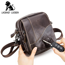 Real Cow Genuine Leather  Messenger Bag Brand Casual Small  Crossbody Bags Business Double Zipper Bags Male Casual Flap 2024 - buy cheap