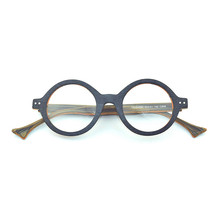 Montura de madera, montura redonda para gafas de hombre, montura Retro para gafas de hombre 2024 - compra barato