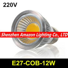 Светодиодная лампа высокой мощности 12 Вт E27 AC 220 В 240 В COB чип супер яркость свет 6 шт./лот 2024 - купить недорого