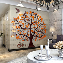 Pegatinas estereoscópicas de mano para decoración del hogar, calcomanías de dibujos animados de árbol grande, de cristal acrílico, 3D, para colgar en la pared, novedad 2024 - compra barato