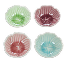 Japanese Style Flower Shape Ceramic Plate Sauce Dishes Snack Dishes Ceramic Plates Small Plate Sushi Plate 4pcs/Set Kithenware 2024 - buy cheap