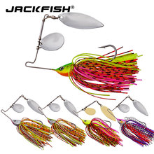 JACKFISH  Spinner Fishing Lures Wobblers CrankBaits Jig Shone Metal Sequin Trout Spoon With Feather Hooks for Carp Fishing Pesca 2024 - buy cheap