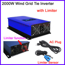 inverter with interal limiter sensor&wifi plug 2000W inverter LCD display mppt grid tie wind inverter dump load resistor 2KW 2024 - buy cheap