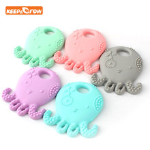 Keep&grow 1Pc Octopus BPA Free Silicone Teether Soft Baby Teething Toys DIY Nursing Accessories Food Grade  Mordedor 5Colors 2024 - buy cheap
