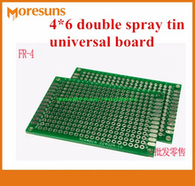 Fast Free Ship 100pcs 4*6 Double Spray Tin Universal Board,Universal Circuit Board Test Board Perforated Plate Double-sided PCB 2024 - buy cheap