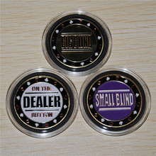 Free Shipping 3pcs/lot,Metal Big Blind, Small Blind & Dealer Button,Poker buttons,Texas hold'em buttons 2024 - buy cheap