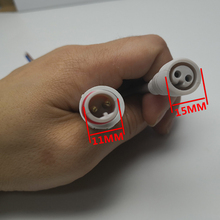 100 par/lote LEVOU pino Conector de alimentação DC conector fêmea + macho 2 20cm o-anel de fio à prova d' água conector Tira ao ar livre DIY 2024 - compre barato