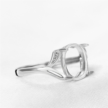 Обручальное кольцо из серебра 925 пробы с овальным кабошоном, 10 шт./лот, 8 х10 мм 2024 - купить недорого