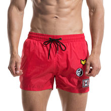 Sunga short masculina de nylon, roupa de banho para homens, maiô para praia, boxer à prova d'água 2024 - compre barato