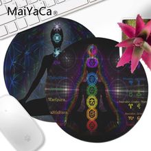 MaiYaCa High Quality Meditation yoga Small Round Mouse pad PC Computer mat Smooth Writing Pad Desktops Mate mouse pad anime 2024 - buy cheap