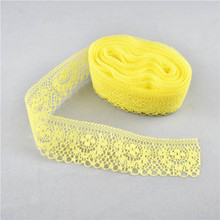10yards/lot 15Colors Yellow Lace Ribbon Tape 40MM Lace Trim  african lace fabric Net  Lace Trim Cord Embroidered Fabric Wedding 2024 - buy cheap