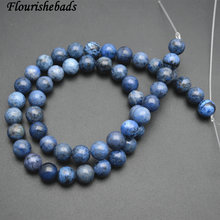 Natural Smooth Blue Dumortierite Stone Round Loose Beads DIY Jewelry Necklace Making Supplies 4mm 6mm 8mm 10mm 12mm 2024 - buy cheap