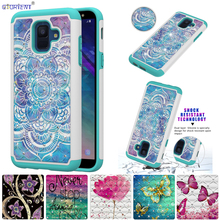 Caso armadura para Samsung Galaxy A6 2018 Glitter Diamante Bonito Cobrir UM 6 SM-A600FN/DS SM A600FN/DS 2 em 1 Híbrido À Prova de Choque Casos 2024 - compre barato