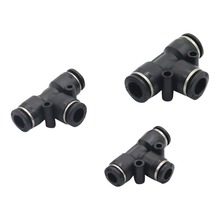 Equal Tee Connector Pneumatic 3-Way Quick connector Hose Tube Push In Air Gas Fitting Quick Fittings Hose Joint Splitter 2 Pcs 2024 - buy cheap