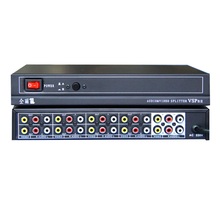 220v 2 en 8 out AV RCA Video Audio Splitter Selector 2024 - compra barato