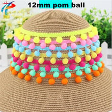 20Yards 25Colors 1.2cm Ball Pom Pom Lace Trim, Straight Wool Ball Laciness DIY Household Decorate Ball Top Lace LC0154 2024 - buy cheap