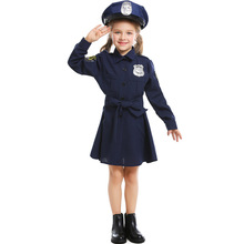 Детское платье полицейской полиции; костюмы для костюмированной вечеринки для девочек; бальный костюм на Хэллоуин; нарядное платье 2024 - купить недорого