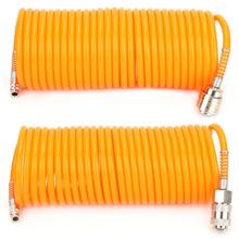 7.5M 2 Styles Orange Flexible PE Pneumatic Air Compressor Hose Pipe With Male/Female Quick Connector Less Than 100Psi 2024 - buy cheap