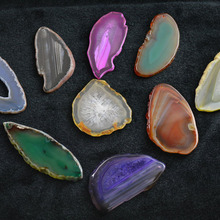 Colorful Natural Druzy Stone Slice Pendant Fashion Druzy Geode Jewelry Making Materials Mixed Color 20pc/lot 2024 - buy cheap