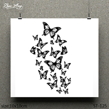 ZhuoAng Flying Black Butterfly Pattern Design Clear Stamp / Scrapbook Rubber Stamp / Craft Clear Stamp Card / Seamless Stamp 2024 - buy cheap