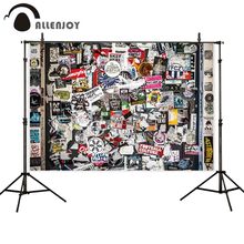 Allenjoy background for photo studio street art graffiti wall selfie photography backdrop photocall photobooth custom banner 2024 - buy cheap