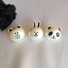 18MM/W 30Pcs/Pack Animal (Bear / Rabbit / Panda) Glazing White Color Alloy Charms Hair Jewellery Pendants 2024 - buy cheap