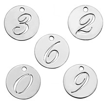 316l Stainless Steel DIY Normal Polished Hollow Arabic Numerals Charms Floating Pendants for Bracelet Necklace Jewelry Making 2024 - buy cheap