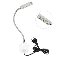 New 3W With EU Plug led flexible hose wall lamps bedside reading bending lamp mirror make-up painting lights LED sconces 85-265V 2024 - buy cheap