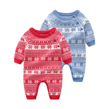 Ircomll 2019 Toddler Christmas Baby Rompers Newborn Knitted Baby Clothes  Unisex Cotton Boy Girl Autumn Outwear Kid Costume 2024 - buy cheap