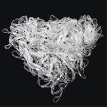 500PCs Clear Rubber Hairband Rope Ponytail Holder Elastic Women Hair Band Ties 2024 - buy cheap