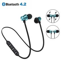 In-Ear Earbuds Headphone Bluetooth 4.2 Stereo Earphone Sports Headset Wireless Magnetic Earpiece 2024 - buy cheap