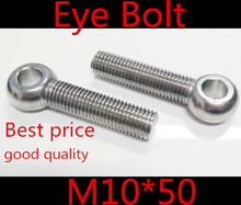 10pcs m10*50  M10 x 50 stainless steel  eye bolt screw,eye nuts and bolts fasterner hardware,stud articulated anchor bolt 2024 - buy cheap