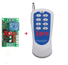 Interruptor remoto inalámbrico inteligente 220 V, sistema de interruptor de alimentación 8 receptor y 1 transmisor 8CH 10A lámpara de luz LED SMD ON OFF + envío gratis 2024 - compra barato