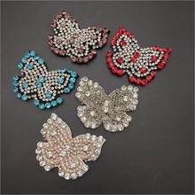 Rhinestones butterfly Beaded Sequins Sew On Patches for clothes DIY Patch Applique Bag Clothing Coat Sweater Crafts B110 2024 - buy cheap