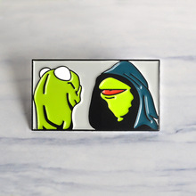 2019 dibujos animados Kermit la Rana esmalte pin Muppet Show Rana broche bolsa ropa solapa Pin insignia joyería regalo para amigos de los niños 2024 - compra barato