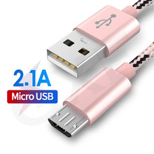 GXE Micro USB Cable 2.1A Nylon Fast Charge USB Data Cable for Samsung Xiaomi LG Tablet Android Mobile Phone USB Charging Cord 2024 - buy cheap