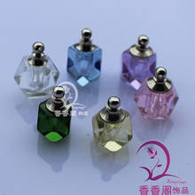 5PCS  Faceted Square  ,crystal vials pendants, Crystal  Name On Rice 2024 - купить недорого