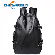 Chuwanglin leather backpack men's usb Charging backpacks new fashion school bags casual Laptop backpack trend men bag A9121 2024 - buy cheap