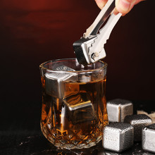 Stainless Steel Reusable Ice Cubes Metal Whiskey Stones Whiskey Rocks Chilling Stones with Tongs for Bar Wine Whiskey Beer 2024 - buy cheap