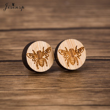 Jisensp-pendientes de tuerca con forma de mariposa para mujer, aretes de madera con insectos, joyería Simple, moda 2019 2024 - compra barato